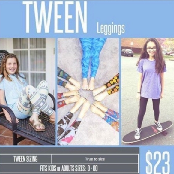 lularoe tween sizing